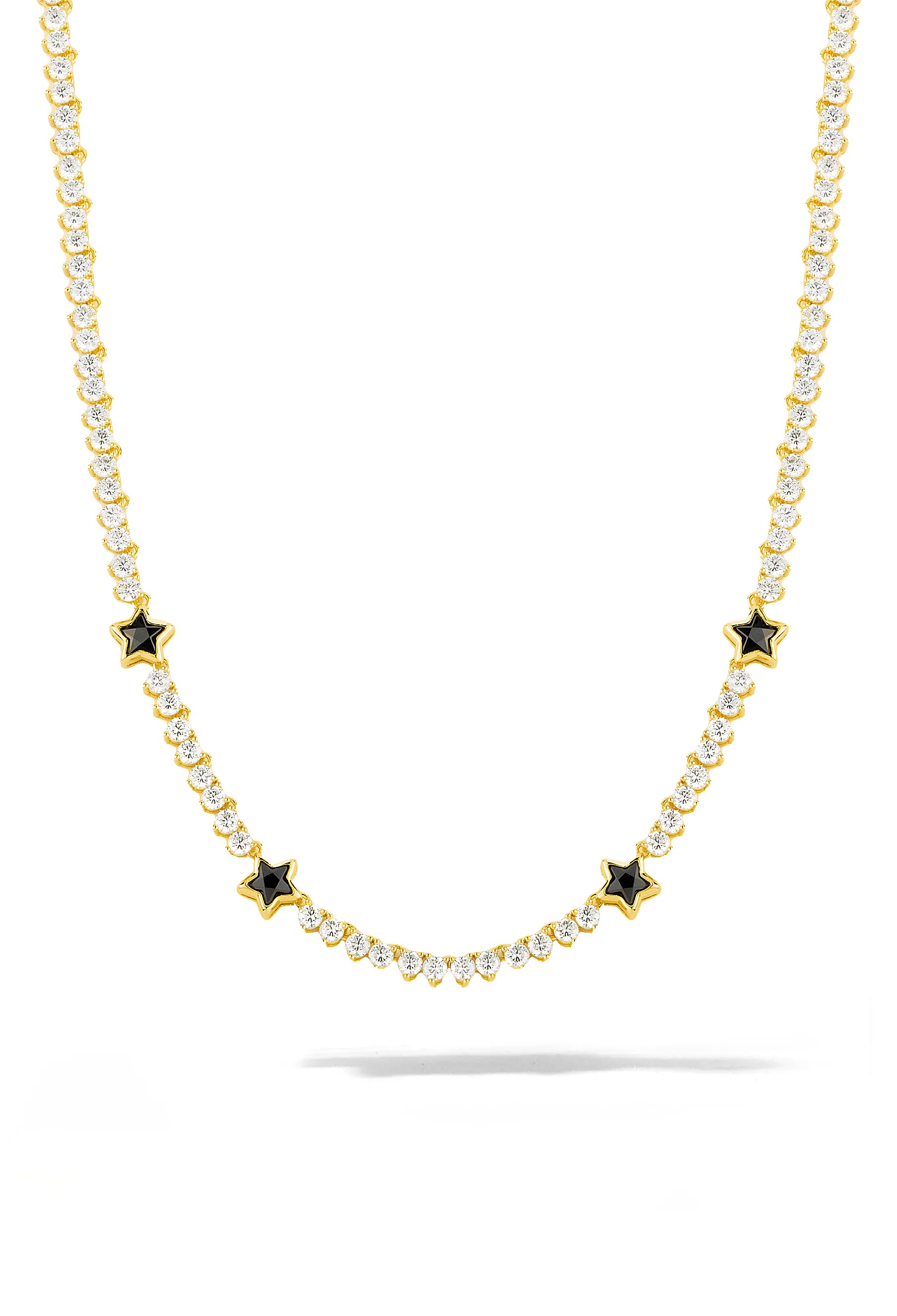 Black Star Tennis Necklace