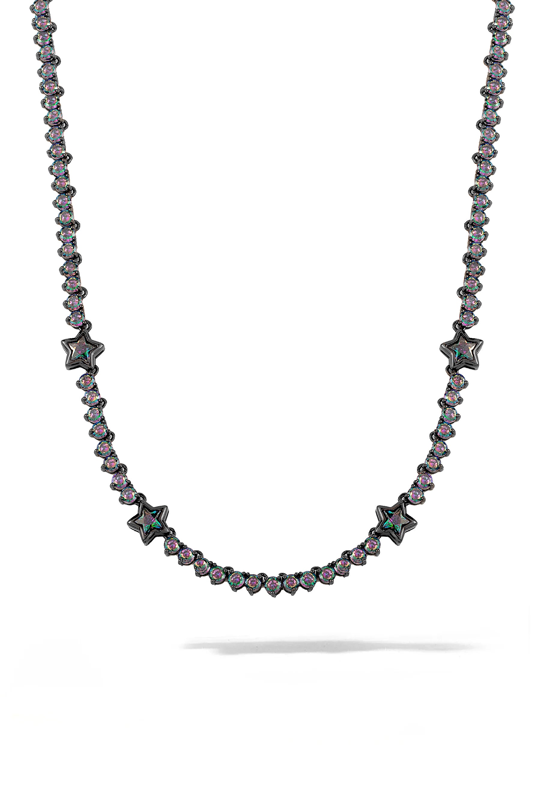 Mystic Topaz Star Tennis Necklace