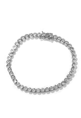 Silver Bezel Tennis Bracelet