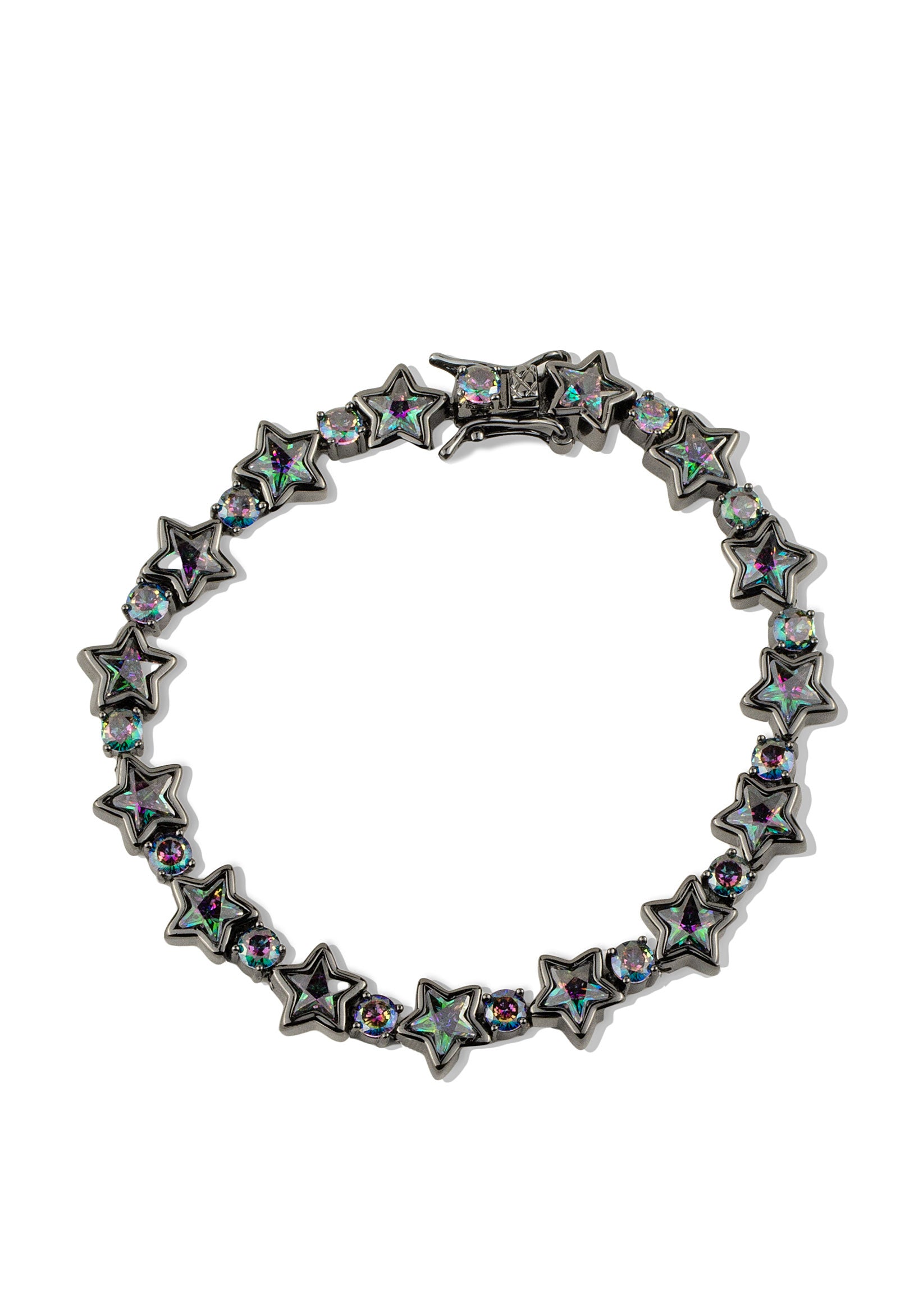 Bezel Star Tennis Bracelet - Mystic Topaz