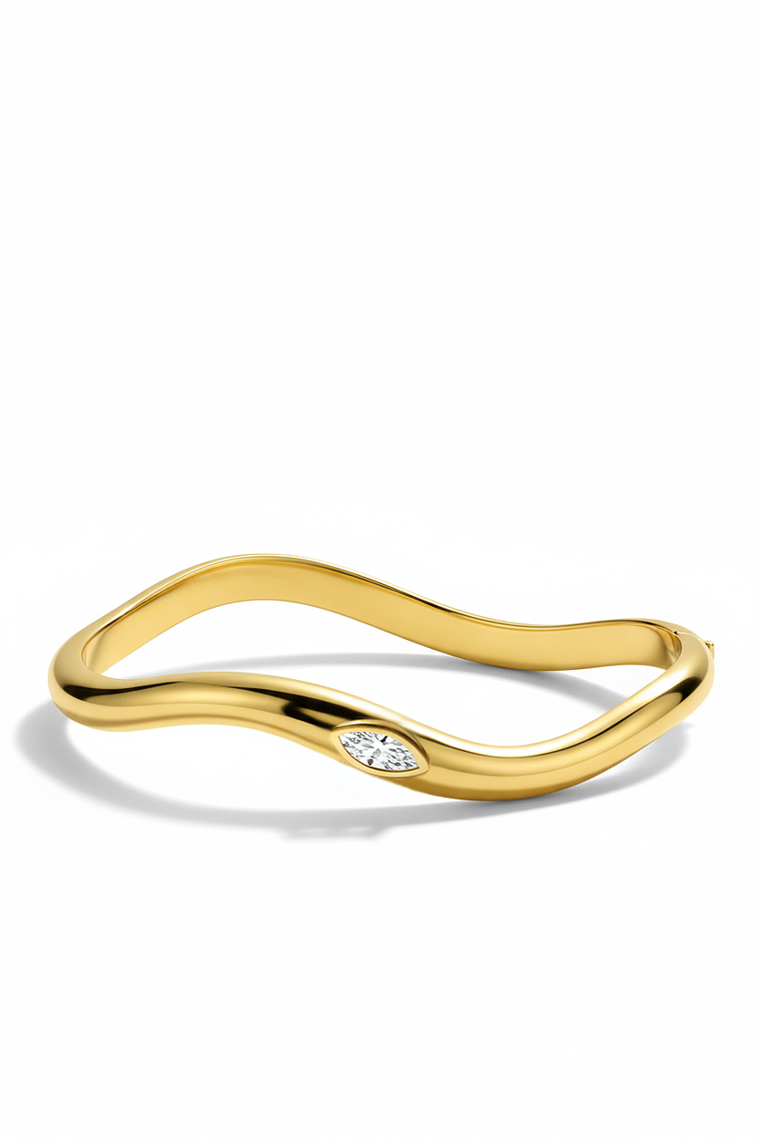 Gold Marquise Bangle