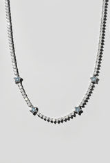 Aquamarine Star Tennis Necklace