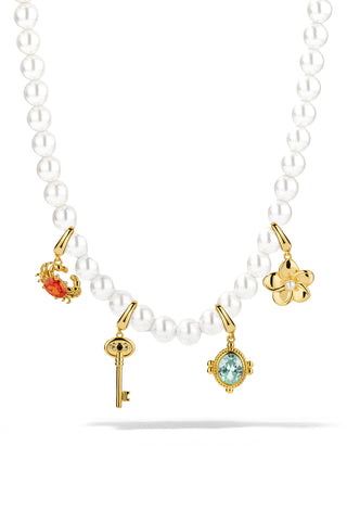 Siren Pearl Charm Necklace Set