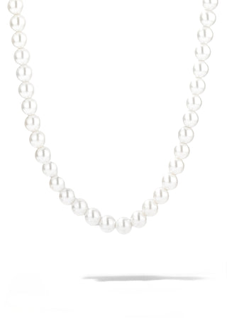 White Pearl Charm Necklace