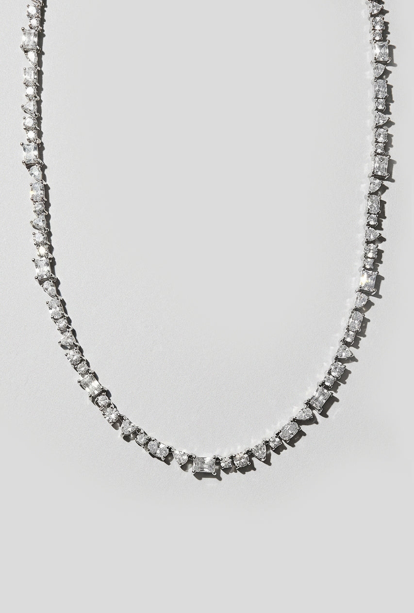 Mixed Shape Tennis Necklace