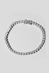 Silver Bezel Tennis Bracelet