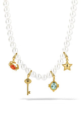 Siren Pearl Charm Necklace Set