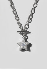 Silver Star Toggle Chain Necklace